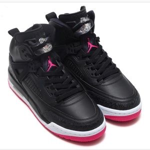 Jordan spizike black deadly pink size 8
